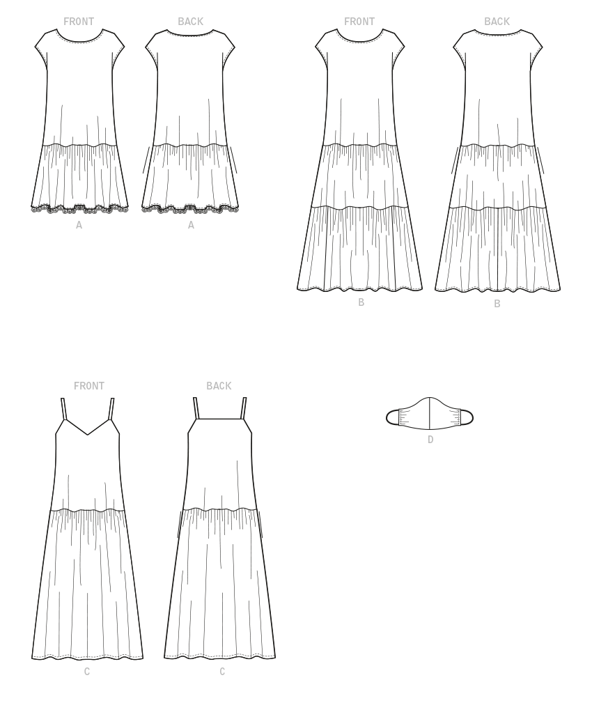 Patron McCall's n°8214 - Robe bohème à étages