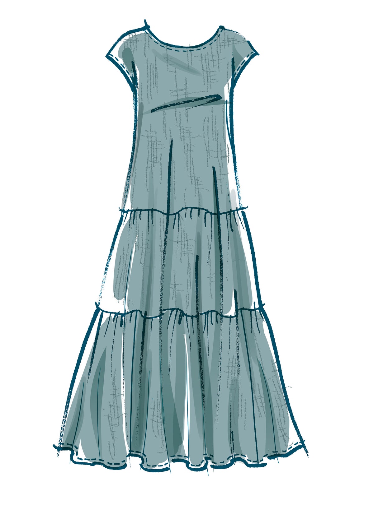 Patron McCall's n°8214 - Robe bohème à étages