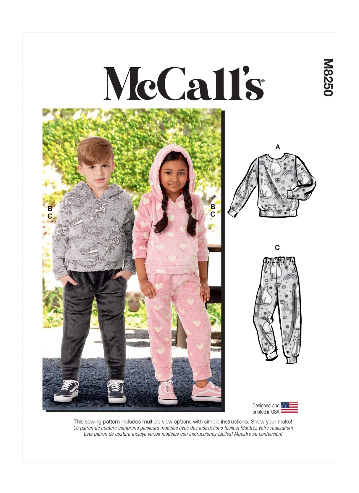 Patron McCall's n°8250 - Ensemble de vêtements de sport pour enfants