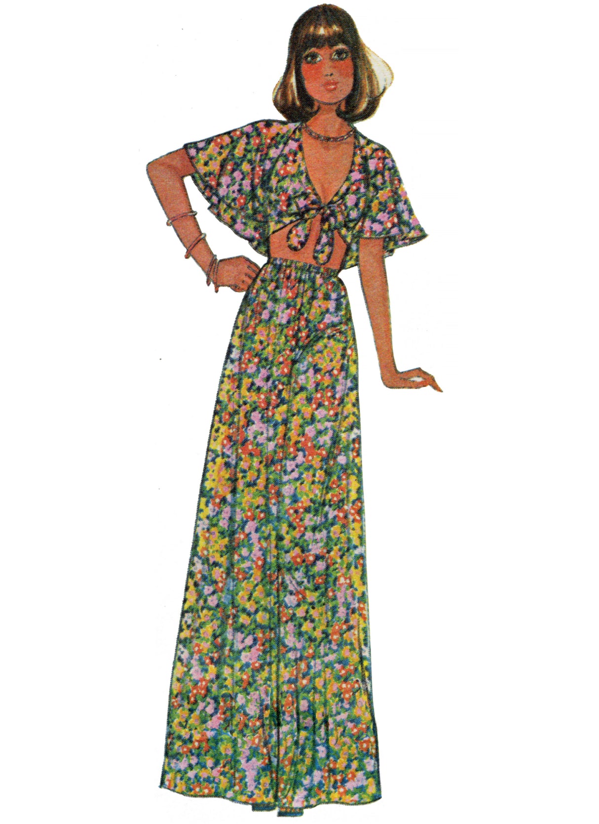 Patron McCall's n°8257 - Hauts, jupes et pantalons vintage des années 1970