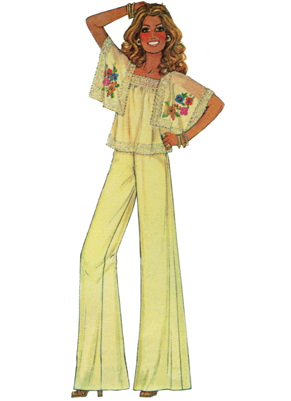 Patron McCall's n°8257 - Hauts, jupes et pantalons vintage des années 1970