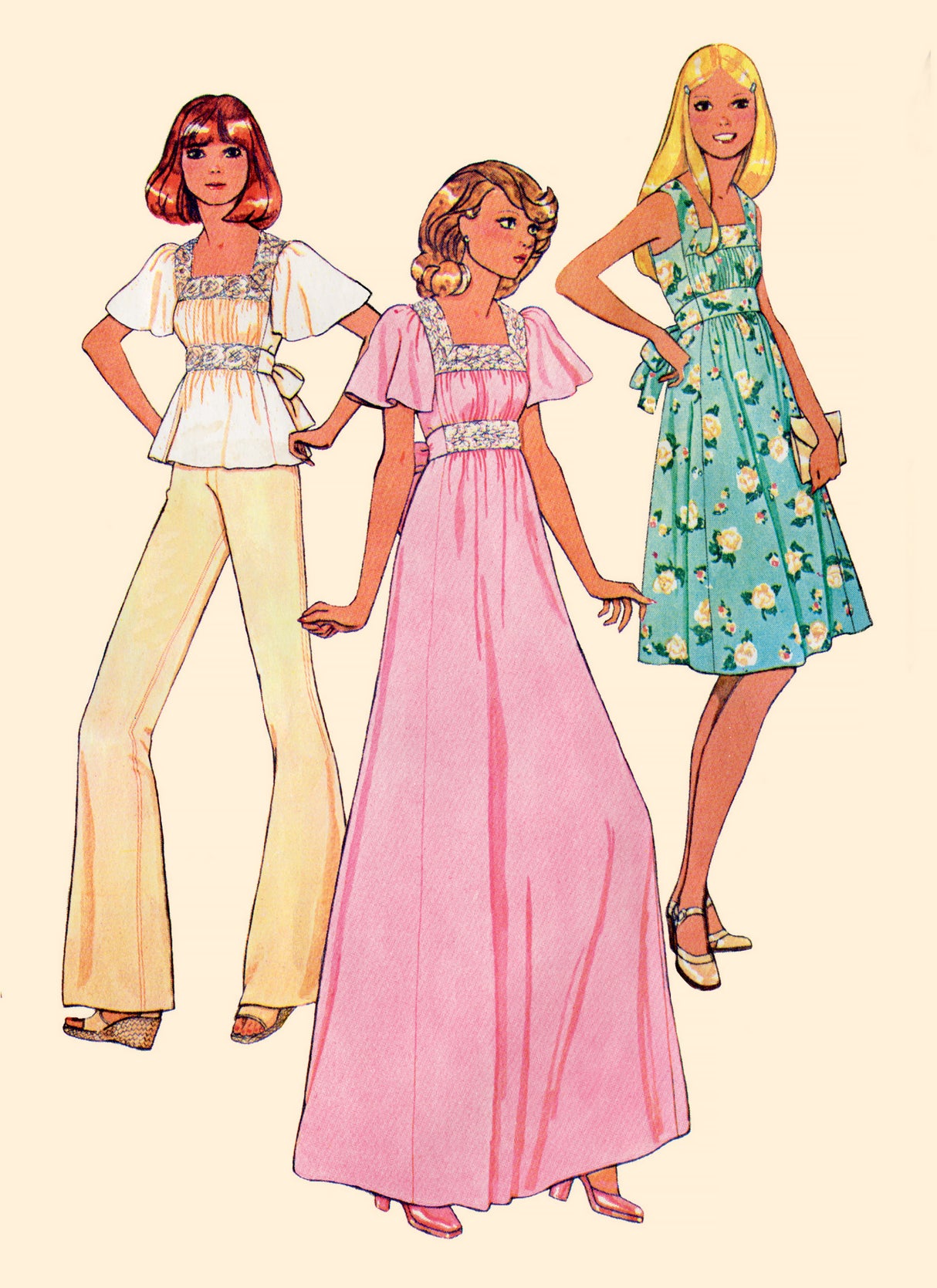 Patron McCall's n°8258 - Robes et haut vintage des années 1970