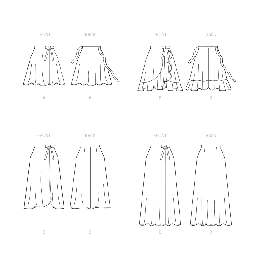 Patron McCall's n°8259 - Jupe portefeuille avec ceinture