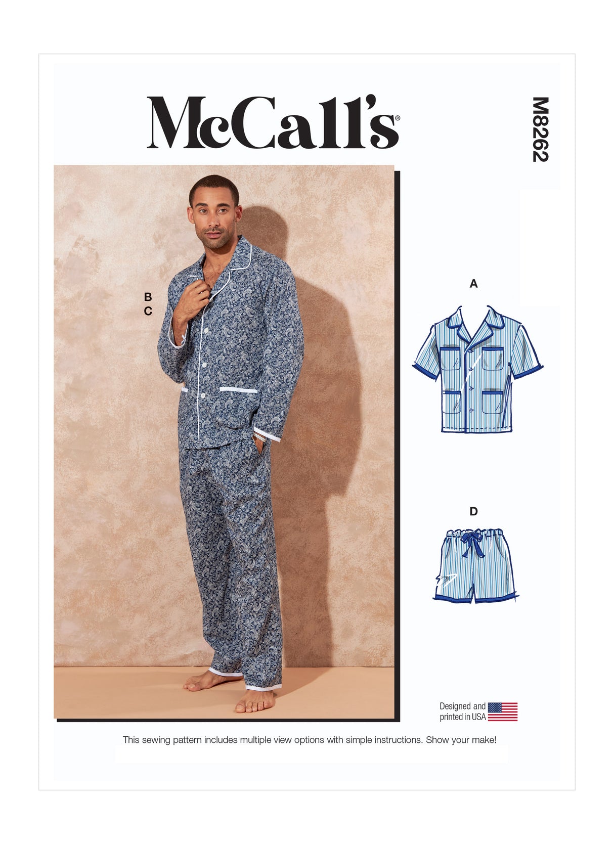 Patron McCall's n°8262 - Pyjama pour hommes
