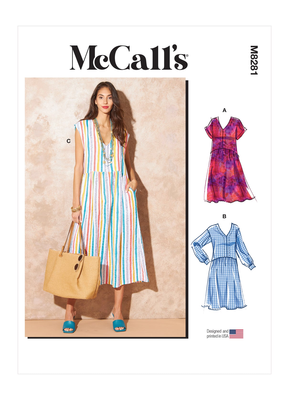 Patron McCall's n°8281 - Robe décontractée à encolure en V