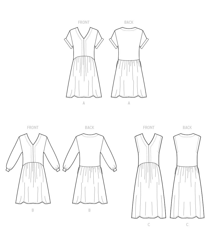 Patron McCall's n°8281 - Robe décontractée à encolure en V