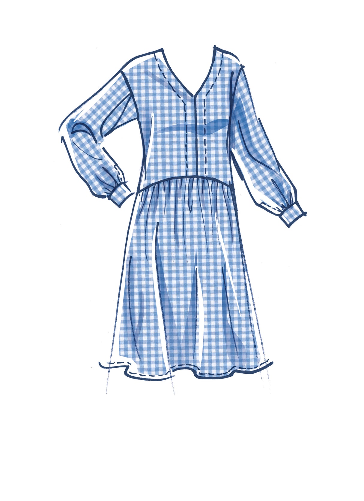 Patron McCall's n°8281 - Robe décontractée à encolure en V