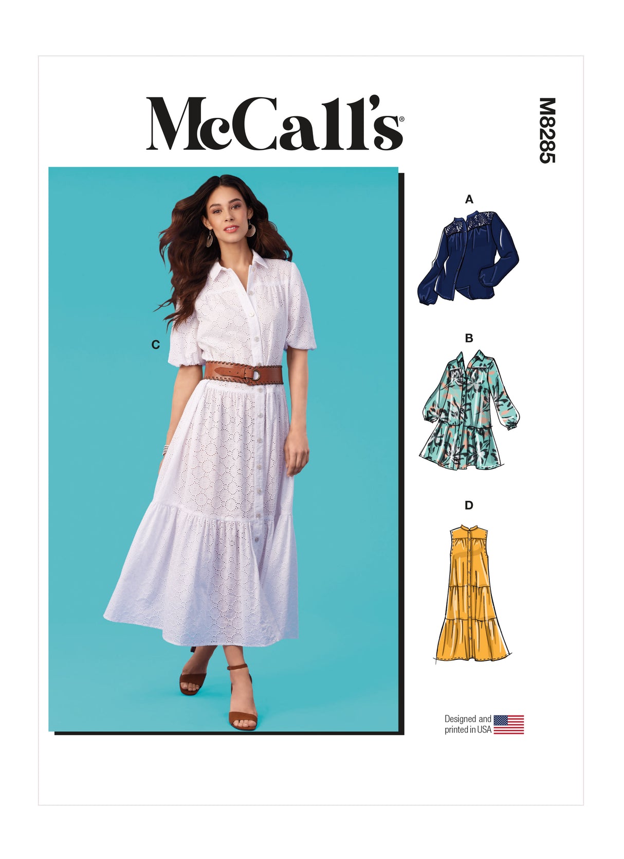 Patron McCall's n°8285 - Haut et robes chemisier à volants