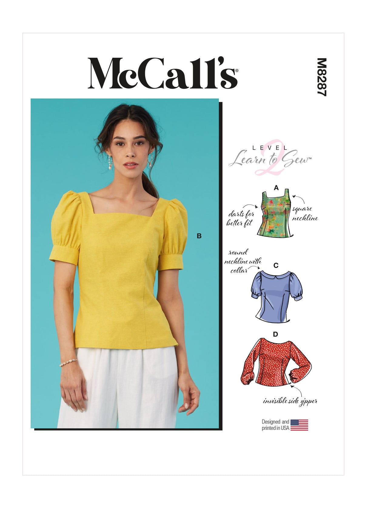 Patron McCall's n°8287 - Hauts polyvalents pour femmes
