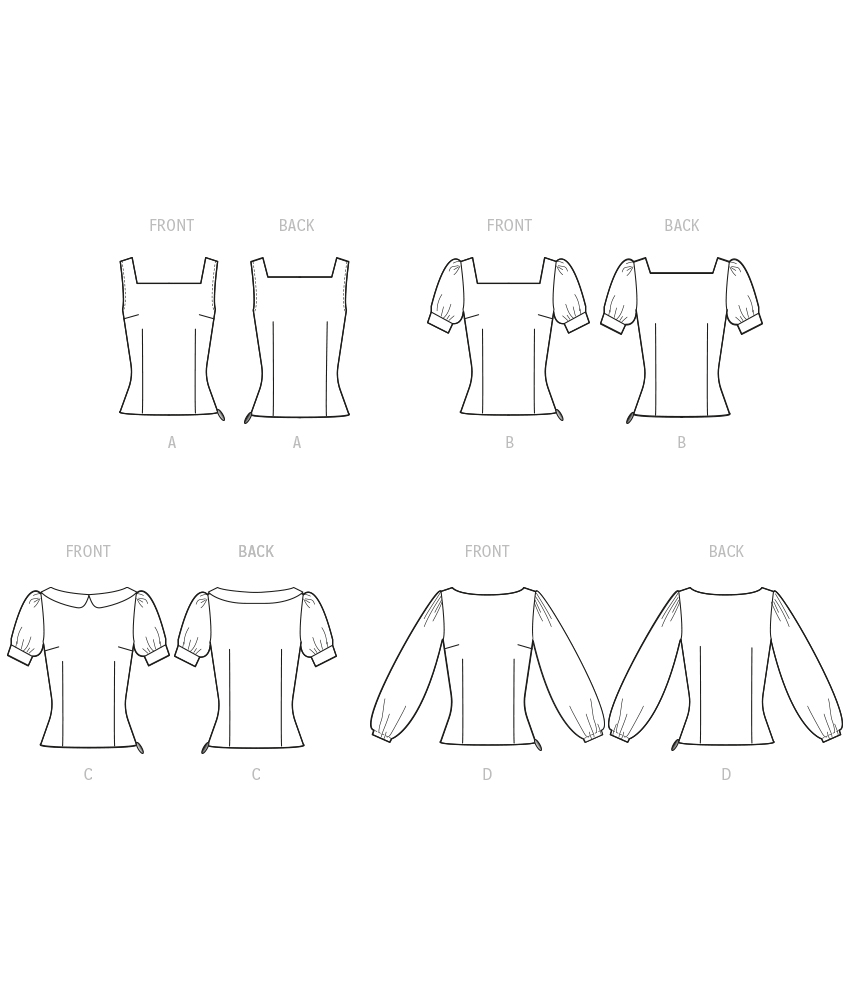 Patron McCall's n°8287 - Hauts polyvalents pour femmes