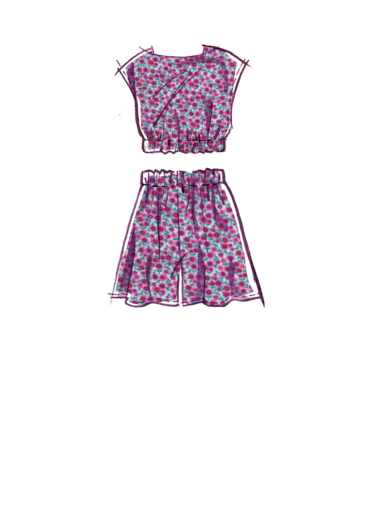 Patron McCall's n°8295 - Ensemble haut, jupe, short et pantalon pour femmes