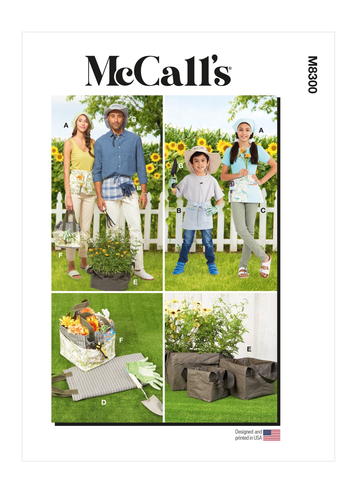 Patron McCall's n°8300 - Ensemble d'articles de jardinage