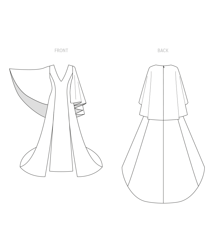 Patron McCall's n°8303 - Robe et cape à manches pour femmes