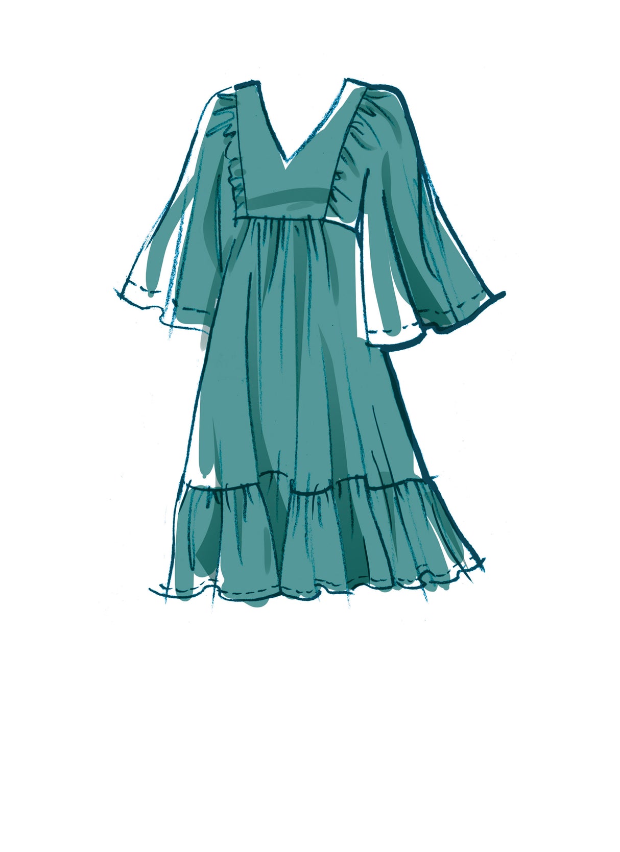 Patron McCall's n°8312 - Robe à col en V pour femmes