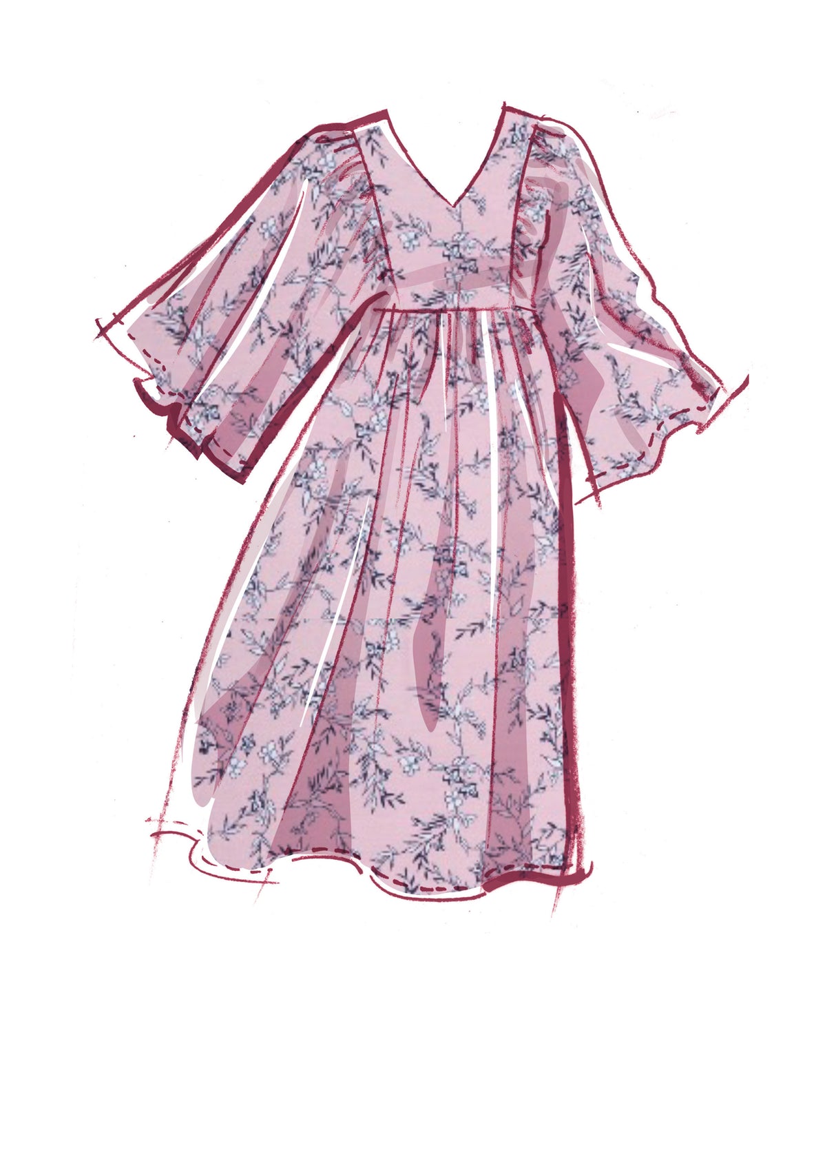 Patron McCall's n°8312 - Robe à col en V pour femmes