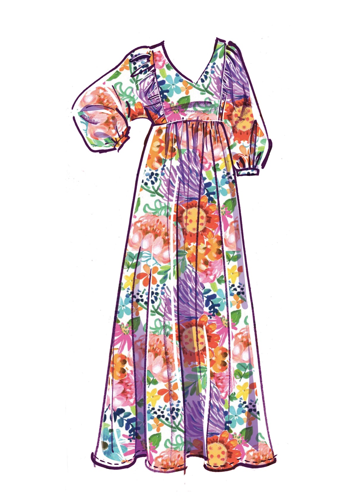 Patron McCall's n°8312 - Robe à col en V pour femmes