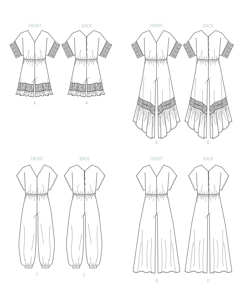 Patron McCall's n°8317 - Barboteuse et combinaison pour fillettes