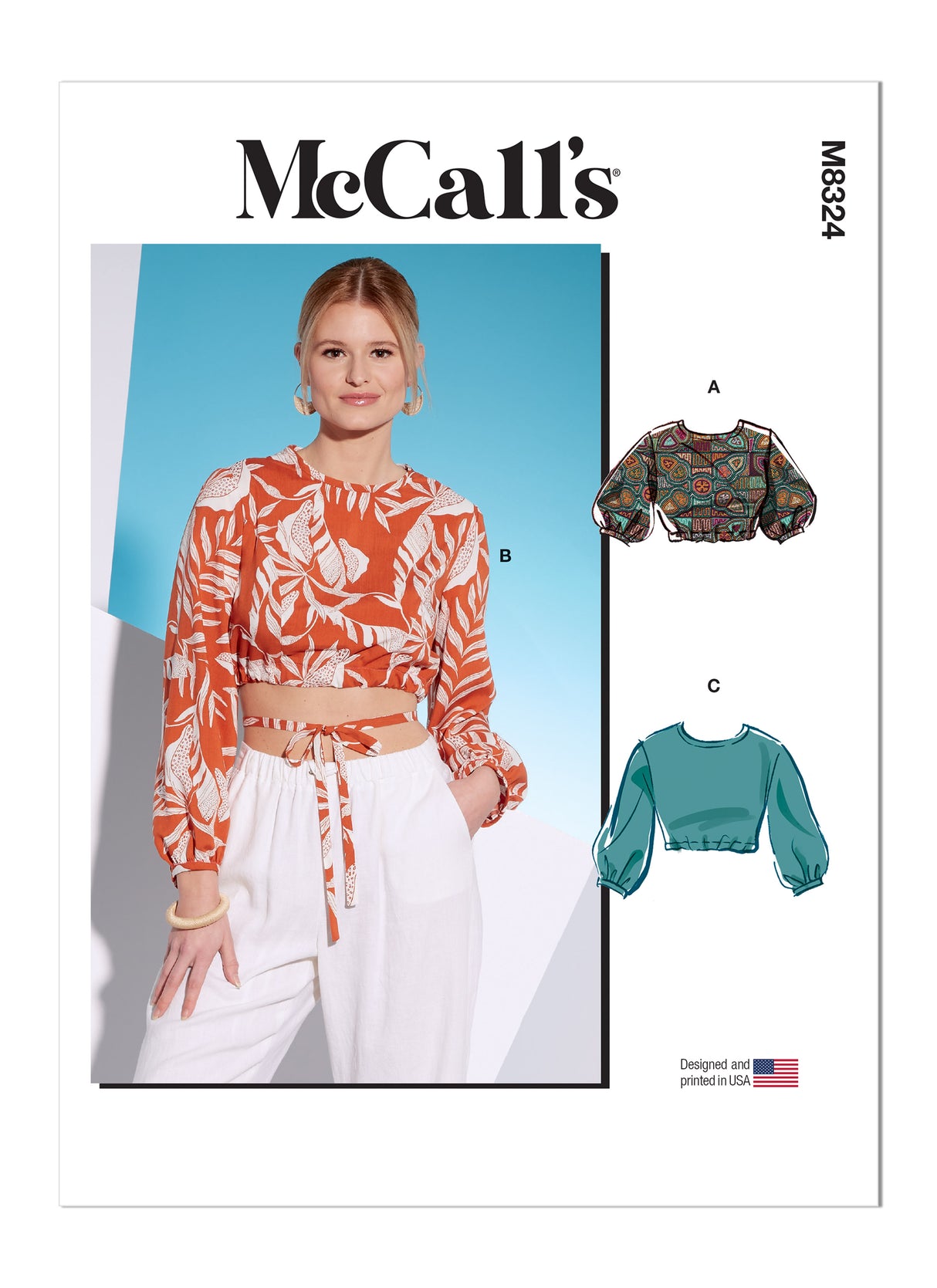 Patron McCall's n°8324 - Haut court à dos ouvert pour femmes