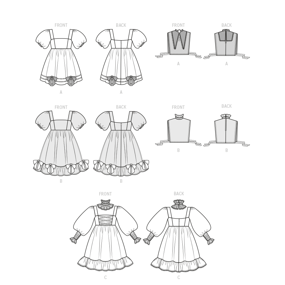 Patron McCall's n°8336 - Robes à manches bouffantes