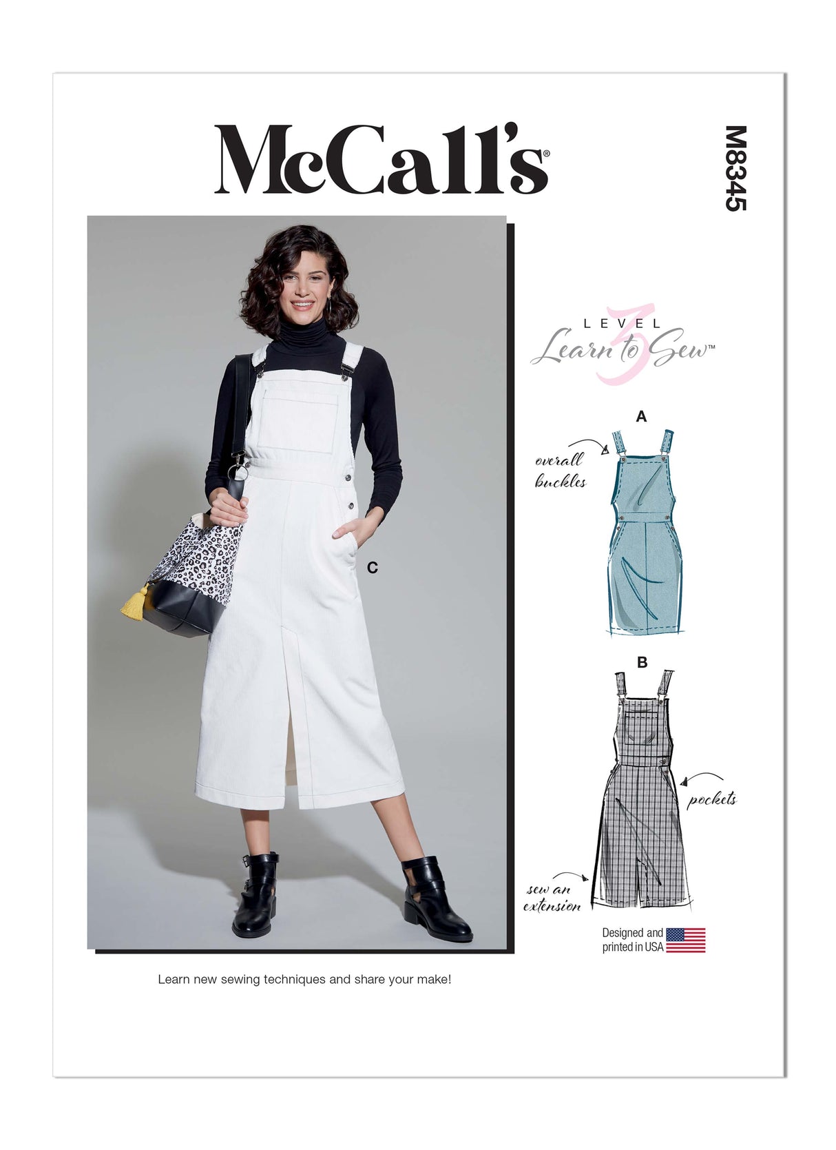 Patron McCall's n°8345 - Jupe-salopette