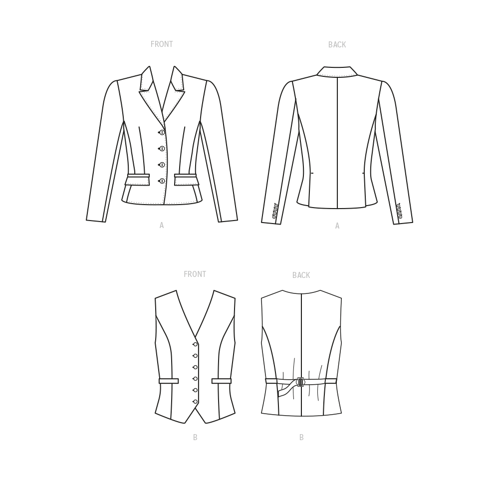 Patron McCall's n°8350 - Blazer et gilet pour femme