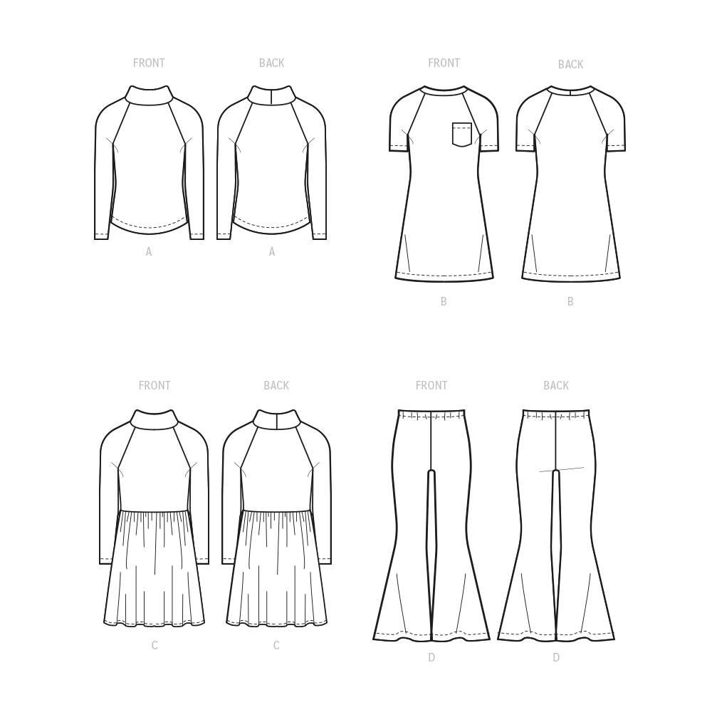 Patron McCall's n°8353 - Ensemble haut, robe et pantalon pour enfants