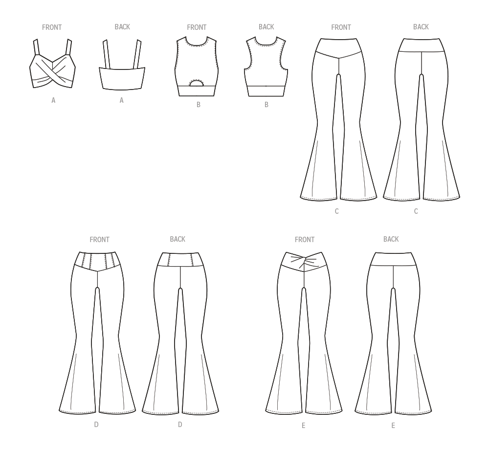 Patron McCall's n°8368 - Haut court et pantalon évasé
