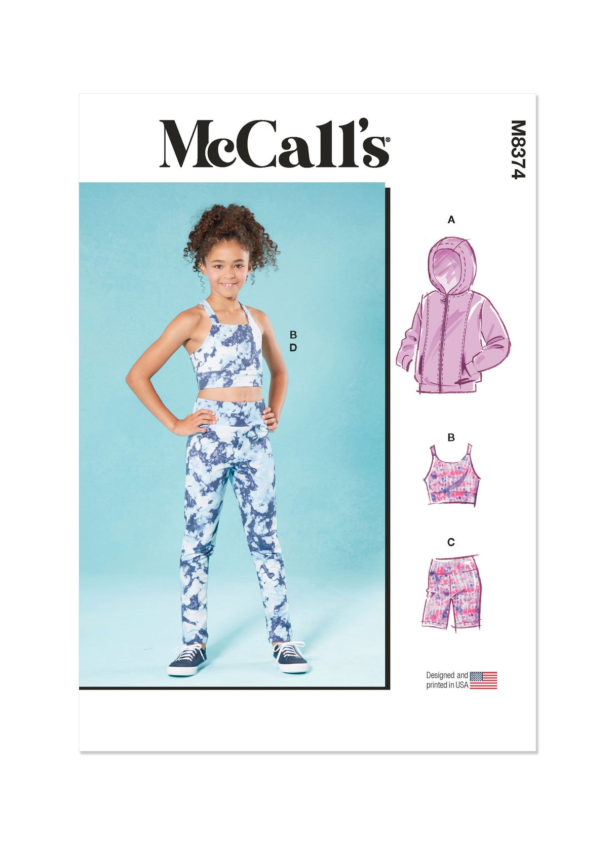 Patron McCall's n°8374 - Ensemble de vêtements de sport pour enfants