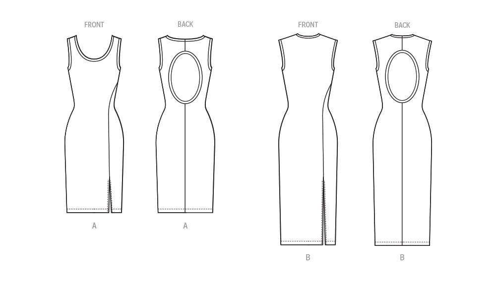 Patron McCall's n°8383 - Robe en tricot sans manches avec dos ouvert