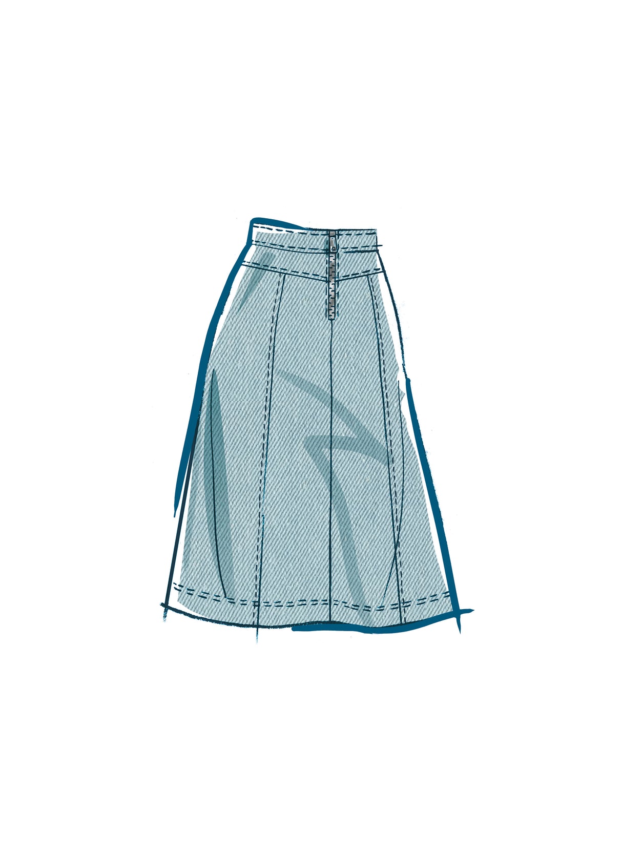 Patron McCall's n°8390 - Jupe trapèze taille haute