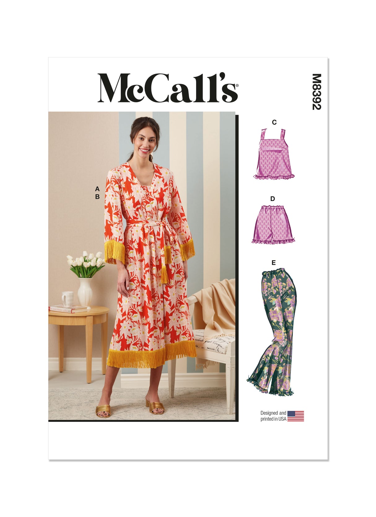 Patron McCall's n°8392 - Ensemble de vêtements de nuit pour femme