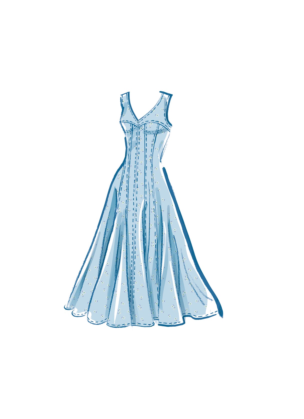 Patron McCall's n°8405 - Robe ajustée et évasée