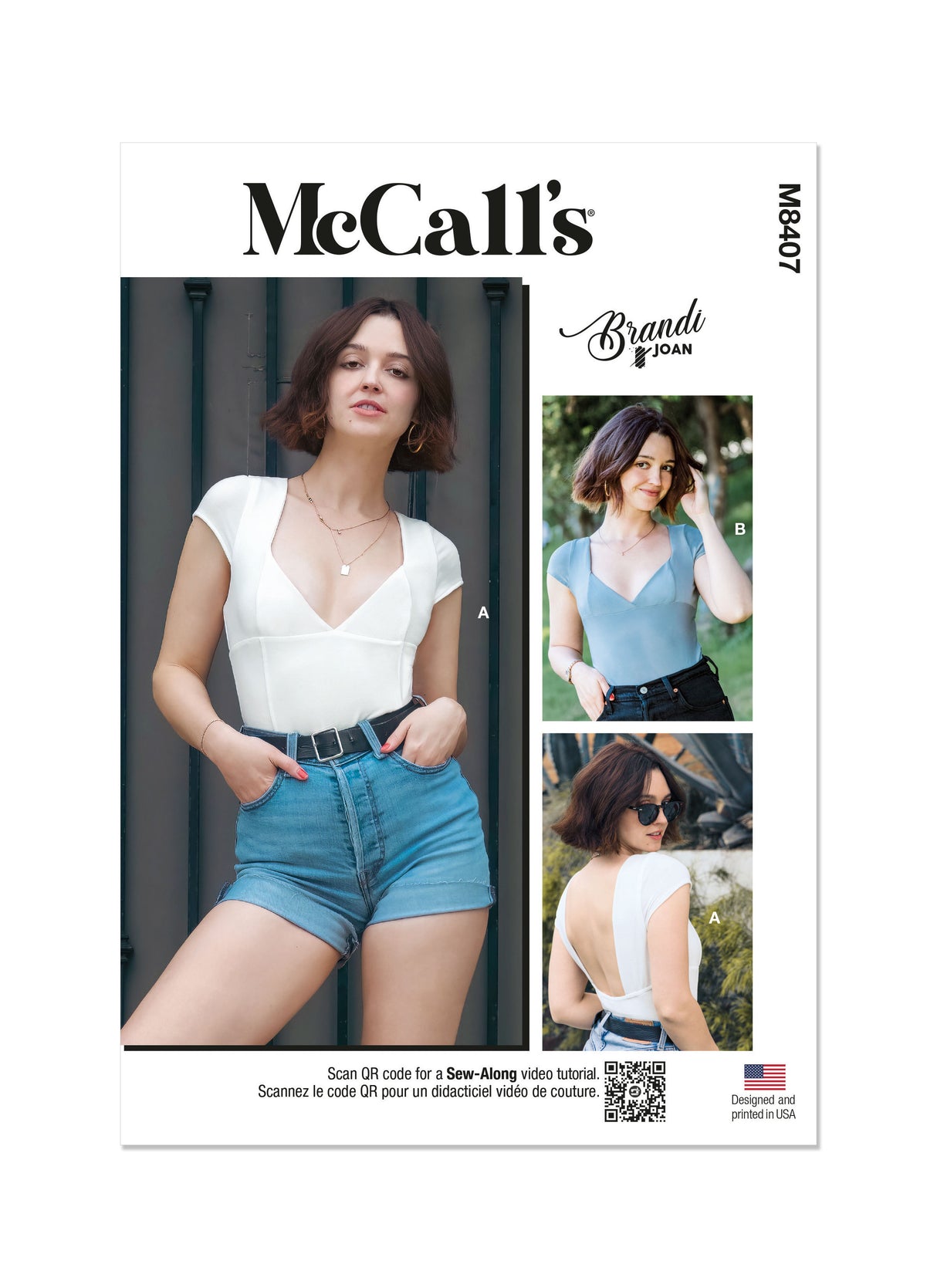 Patron McCall's n°8407 - Body et haut style corset