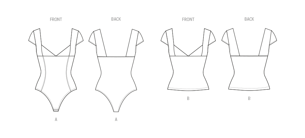 Patron McCall's n°8407 - Body et haut style corset