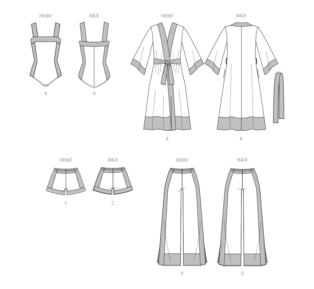 Patron McCall's n°8411 - Body, peignoir, short et pantalon