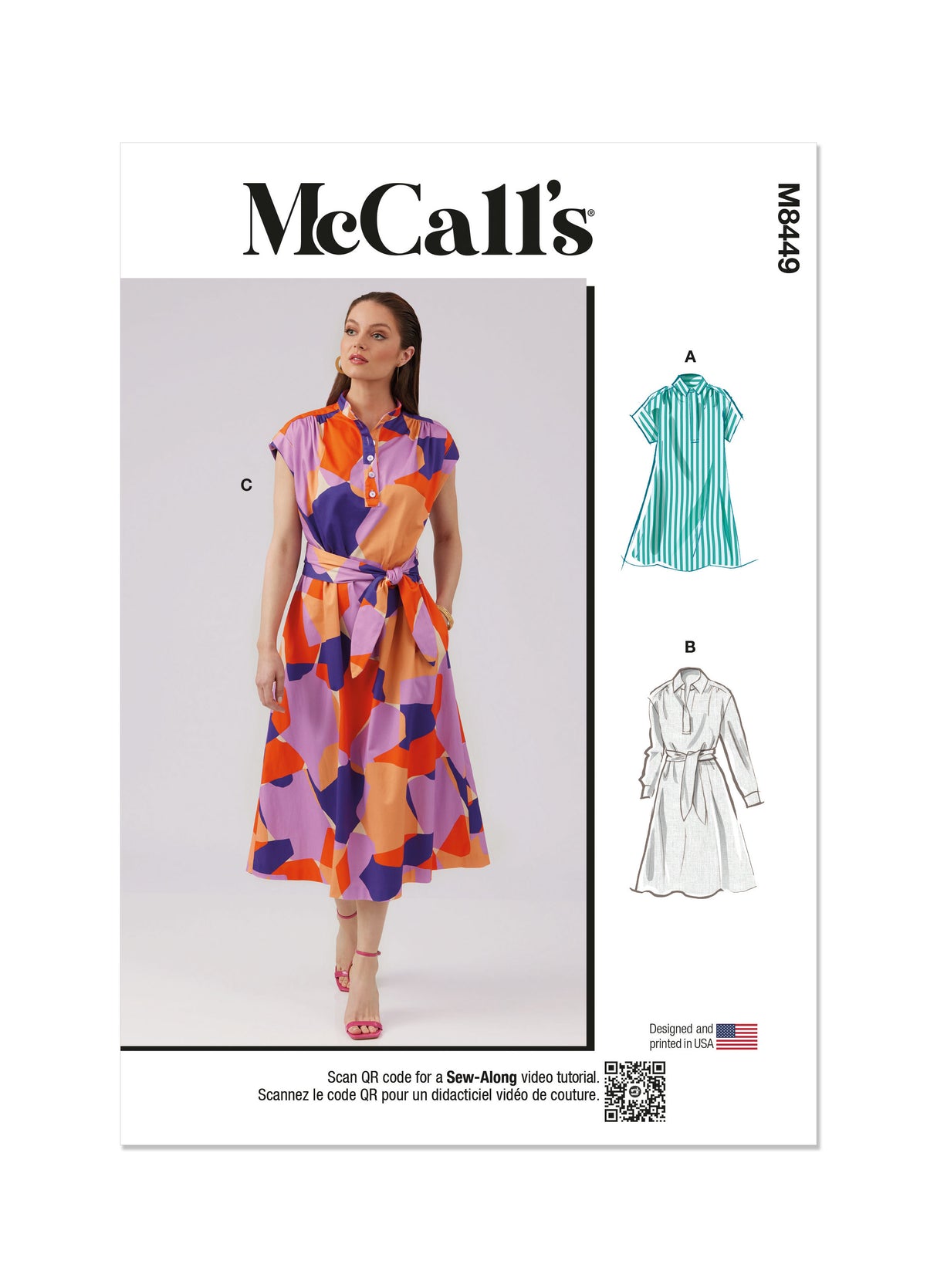 Patron McCall's n°8449 - Robe à enfiler avec variations