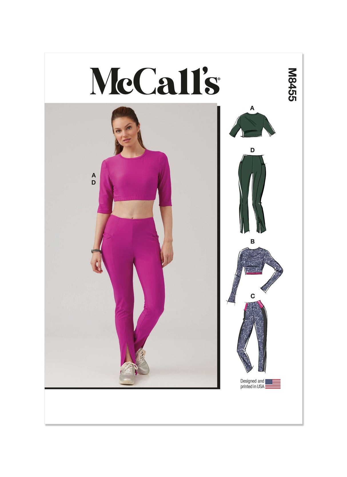 Patron McCall's n°8455 - Haut court en tricot et leggings