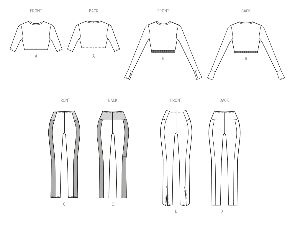Patron McCall's n°8455 - Haut court en tricot et leggings
