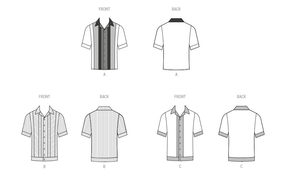 Patron McCall's n°8459 - Chemise de bowling ajustée pour homme