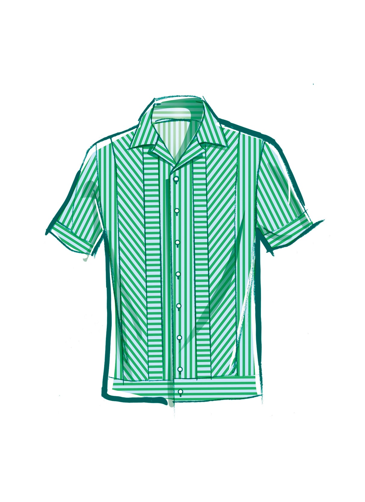 Patron McCall's n°8459 - Chemise de bowling ajustée pour homme