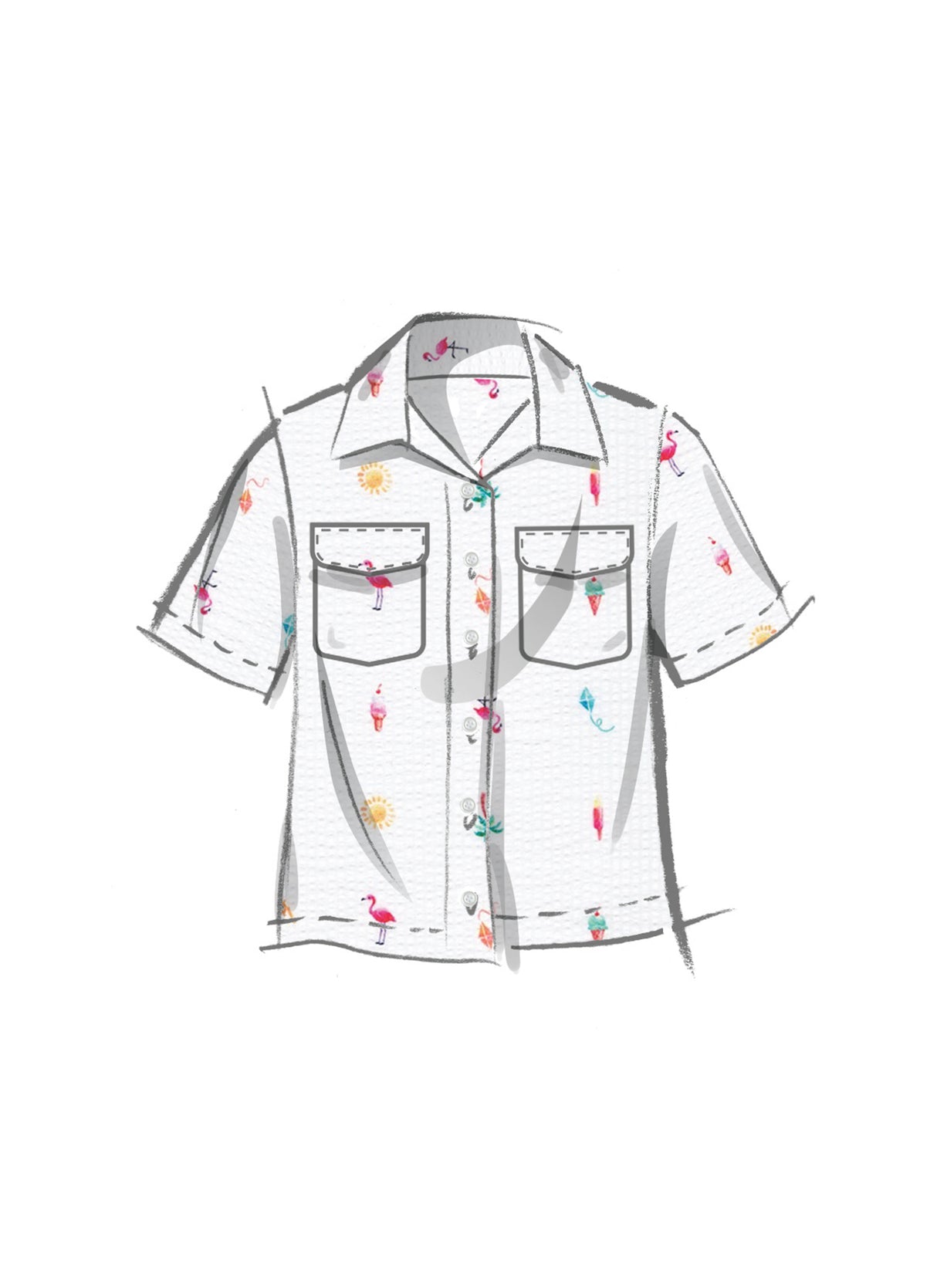 Patron McCall's n°8462 - Ensemble chemise, robe, short et pantalon pour enfants