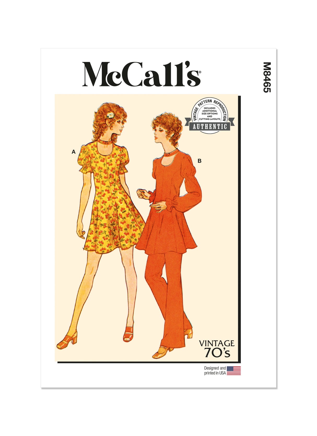Patron McCall's n°8465 - Robe, tunique et pantalon vintage
