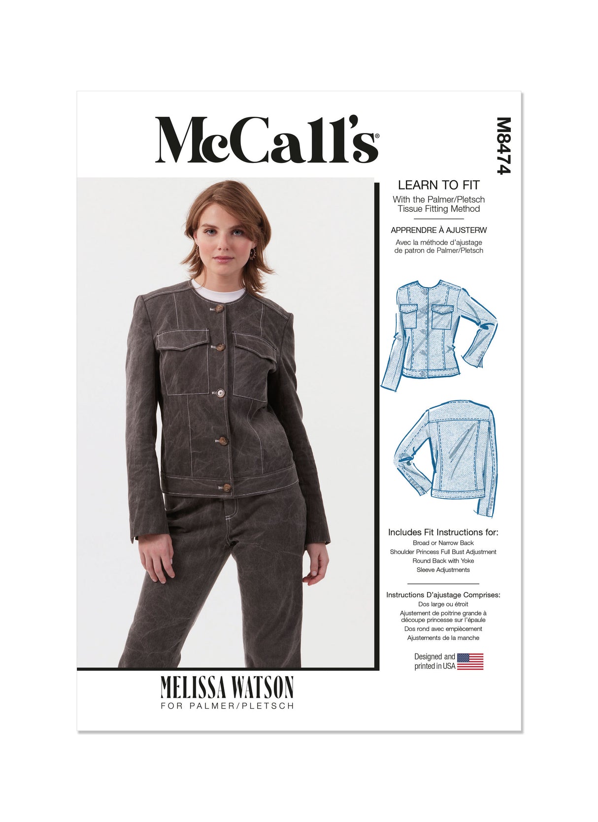 Patron McCall's n°8474 - Veste pour femmes