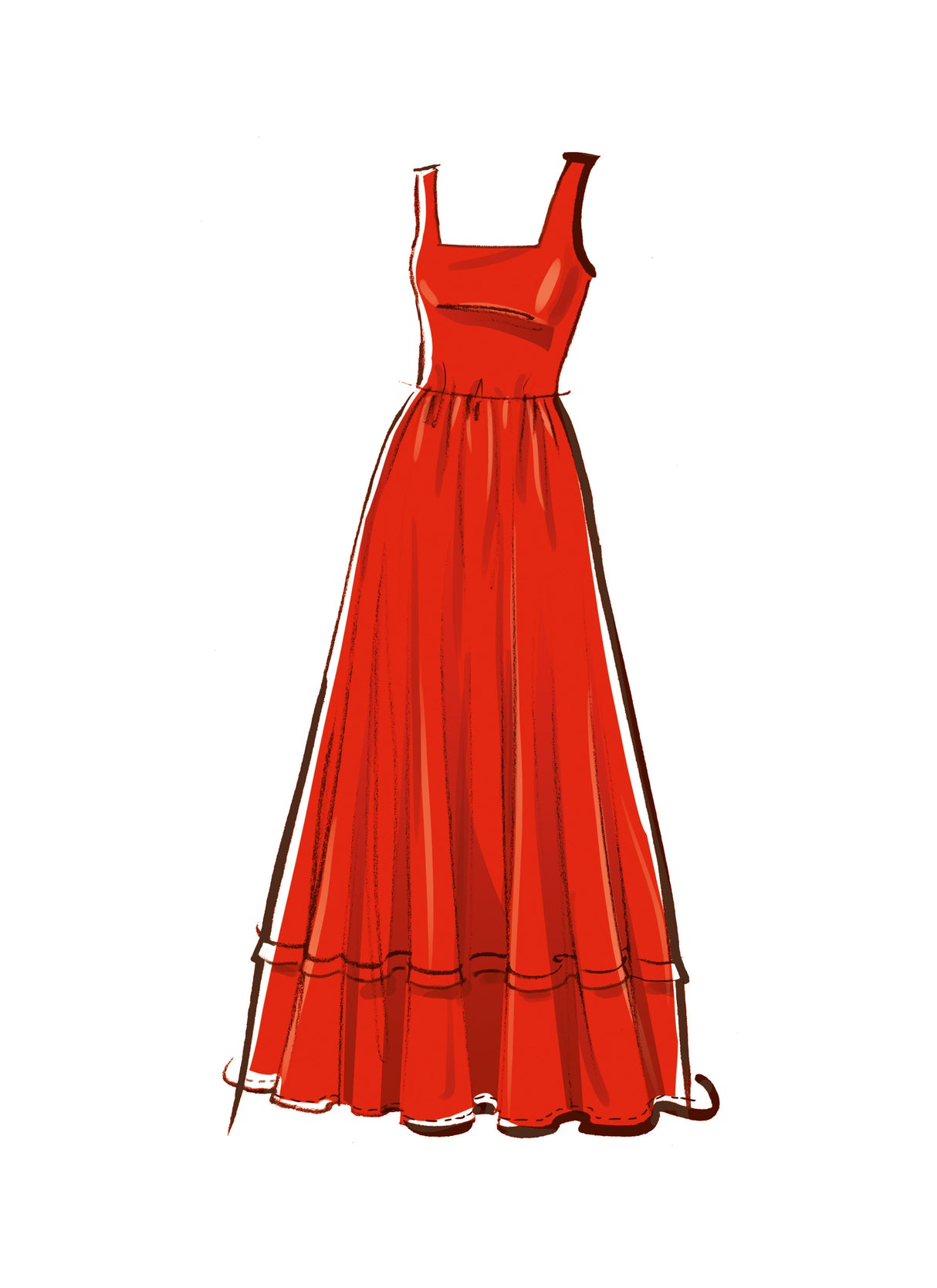 Patron McCall's n°8476 - Robe longue avec corsage en tricot