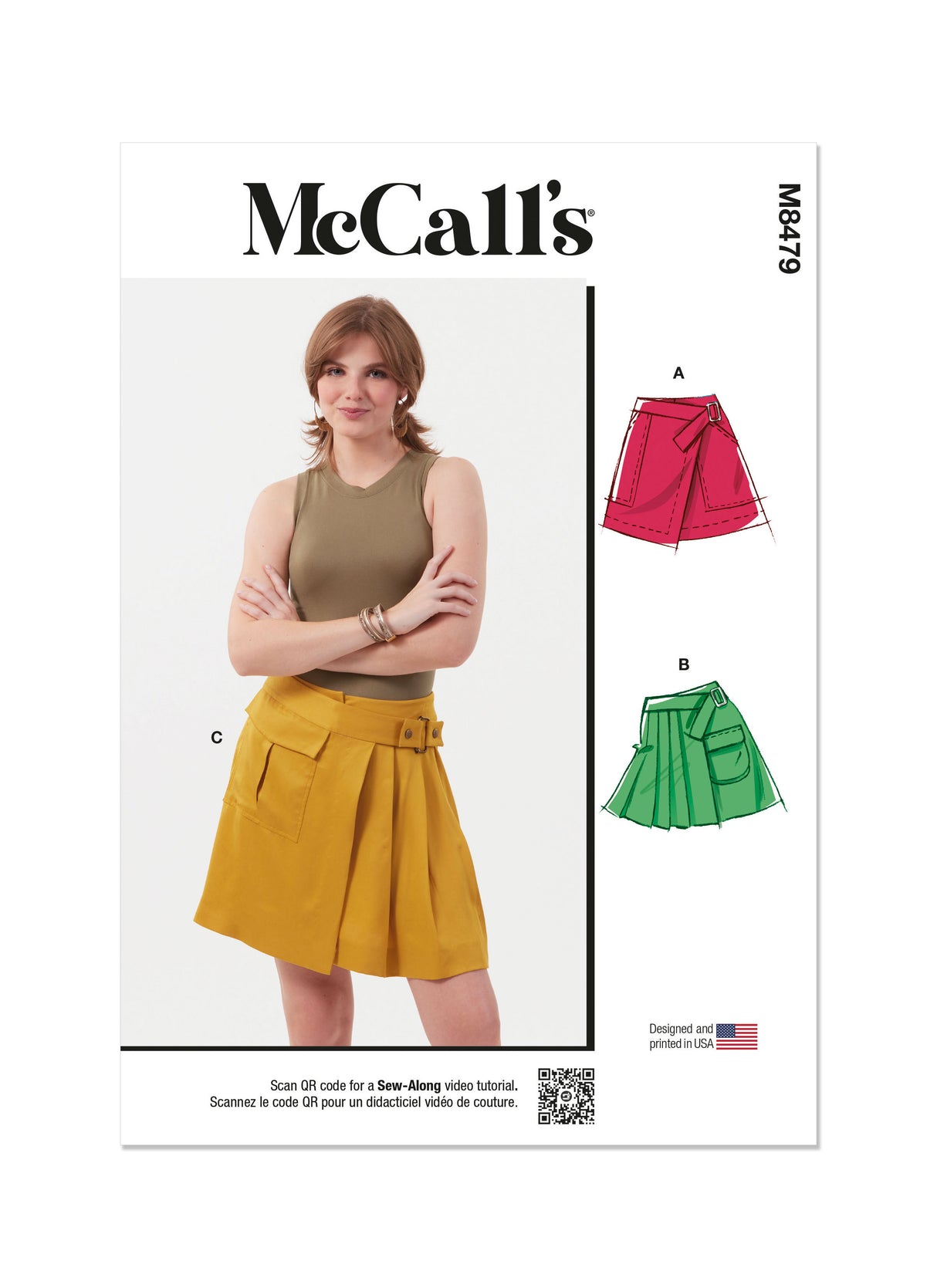 Patron McCall's n°8479 - Jupes portefeuille asymétriques