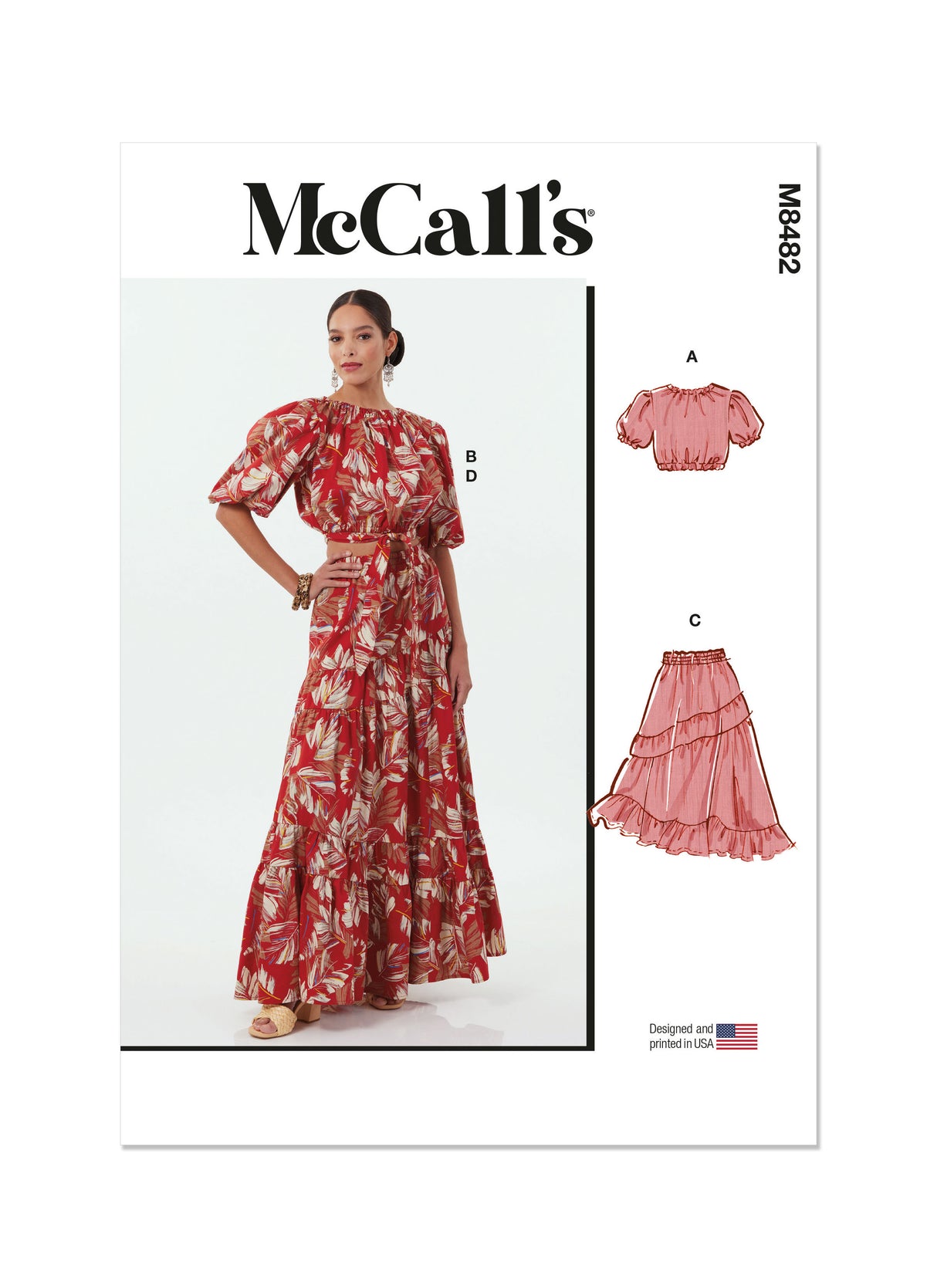 Patron McCall's n°8482 - Hauts courts et jupes asymétriques