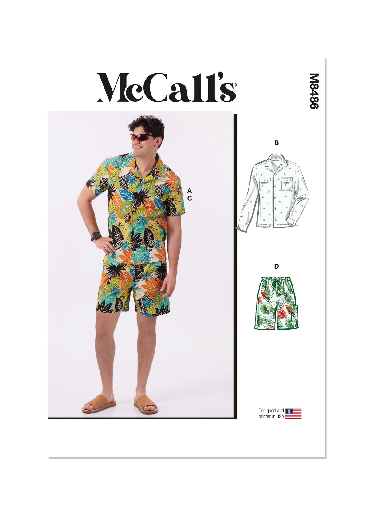 Patron McCall's n°8486 - Chemises et shorts pour hommes