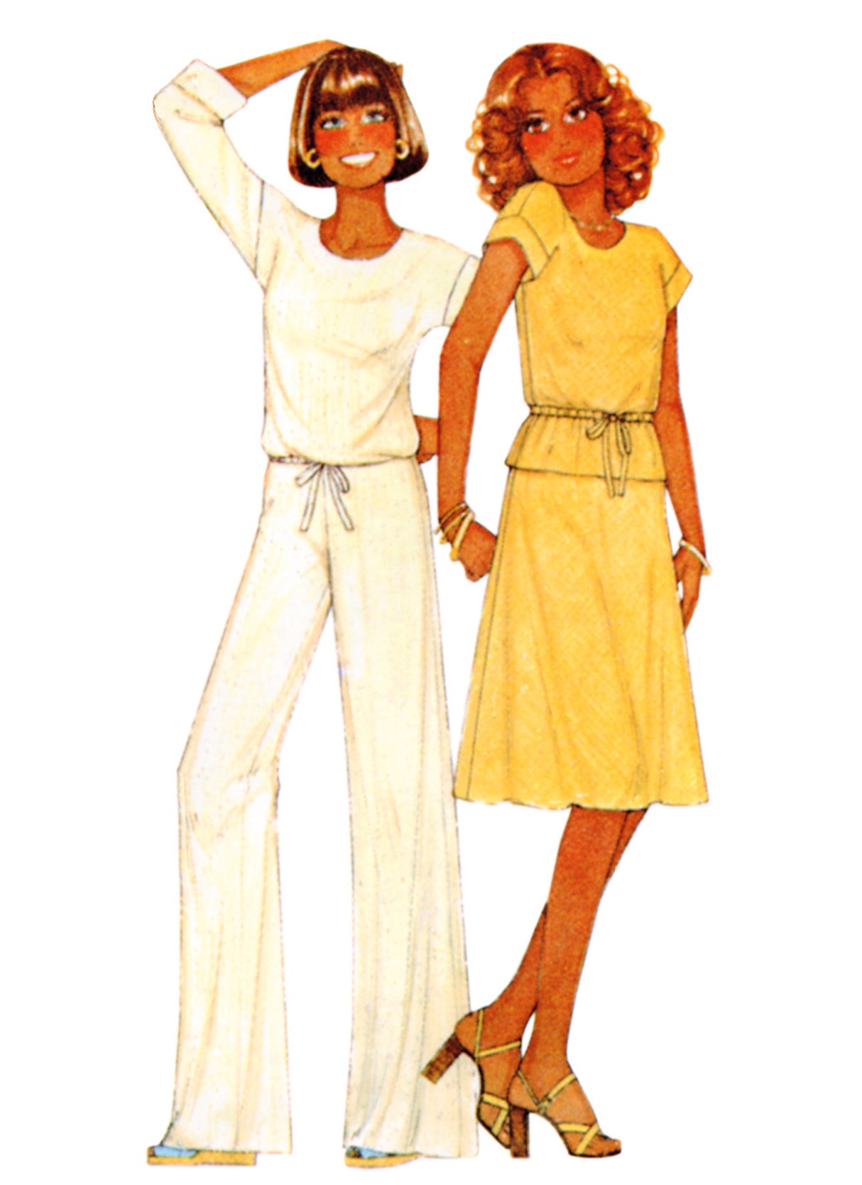 Patron McCall's n°8493 - Hauts, jupe, pantalon et short en maille pour femmes
