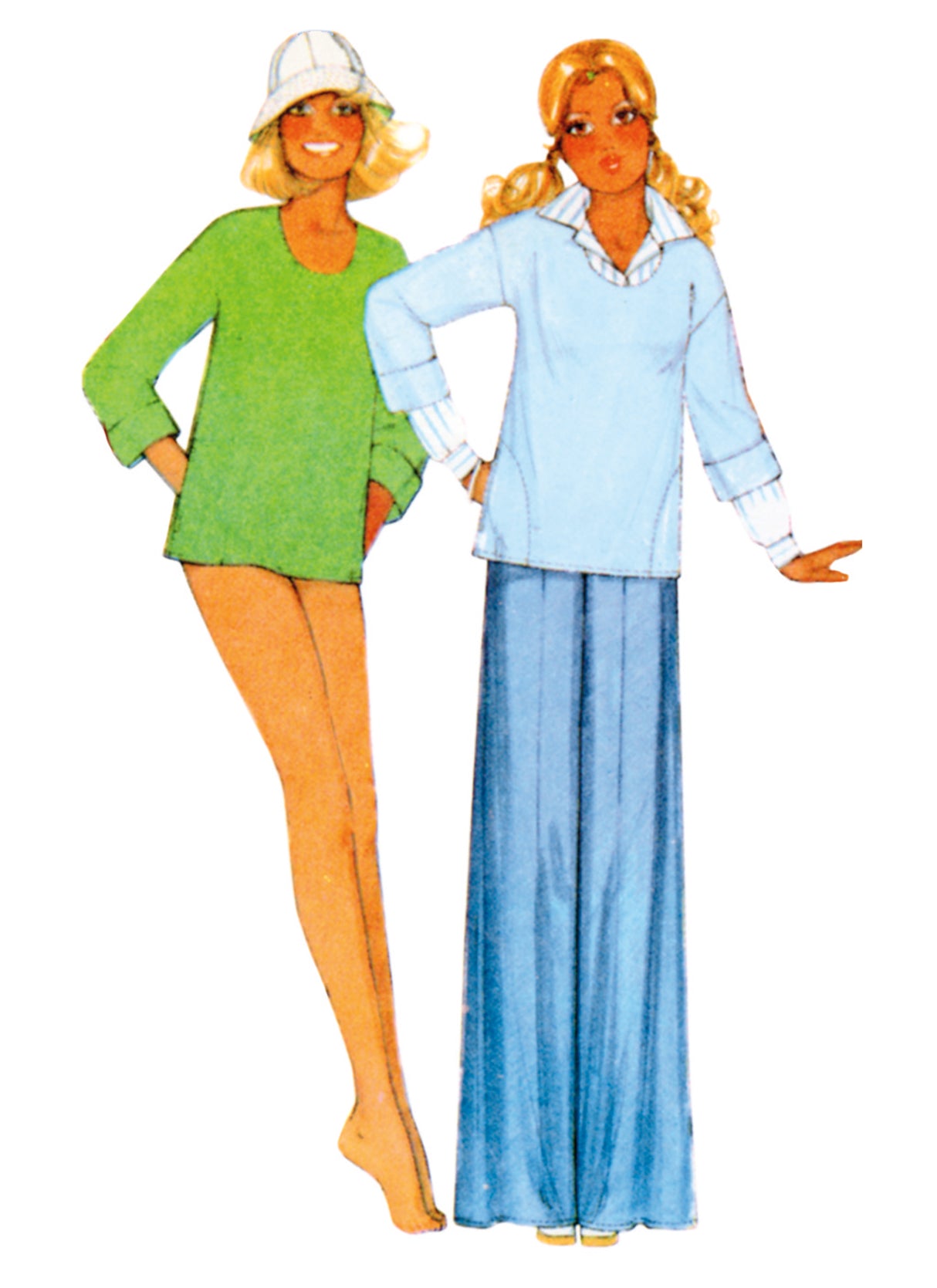 Patron McCall's n°8493 - Hauts, jupe, pantalon et short en maille pour femmes