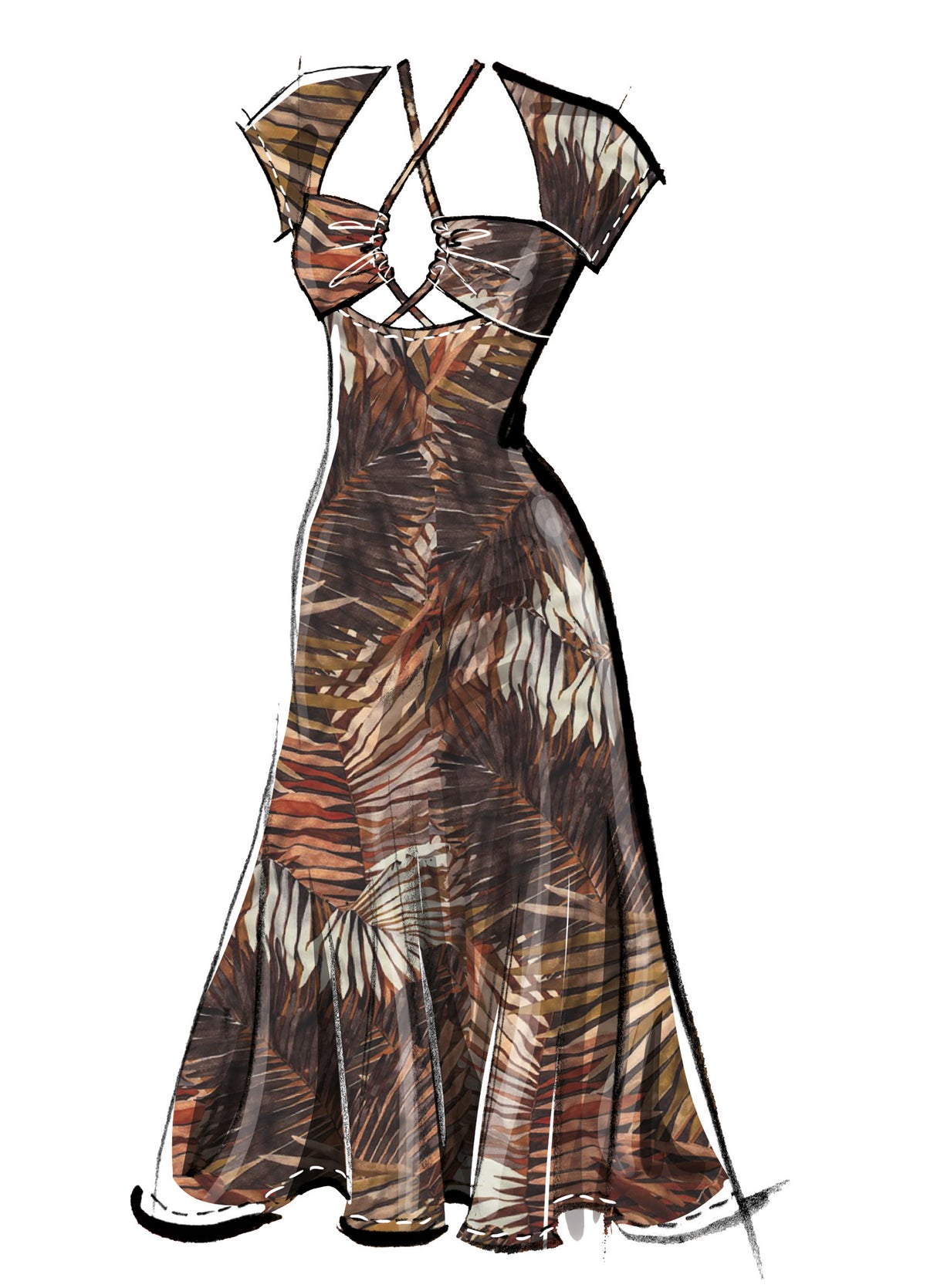 Patron McCall's n°8505 - Robe en maille avec détail découpé